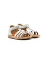 Pom D'api Metallic Touch-strap Sandals In Silver