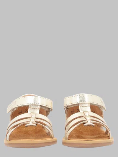 Pom D'api Mini Air Pur Strap Sandals For Girls In Gold