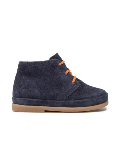 Pom D'api Mini Derby Dress Shoes For Boys In Blue