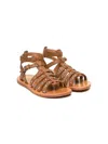 Pom D'api Open-toe Stud-embellished Sandals In Brown