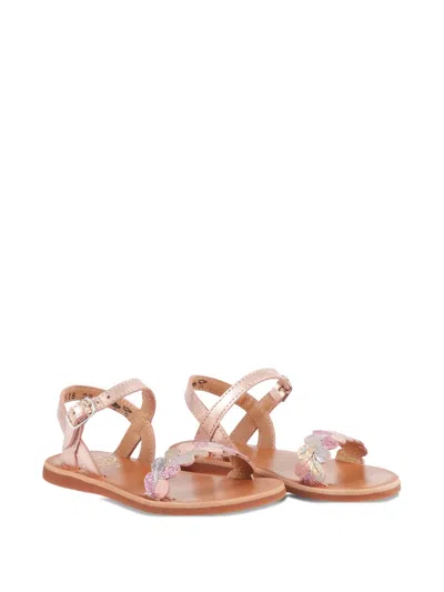 Pom D'api Kids' Plagette Ferns Sandals In Pink