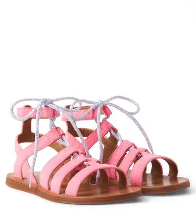 Pom D'api Plagette Guily Leather Sandals In Pink