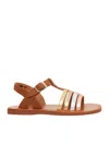Pom D'api Cross-strap Leather Sandal In Brown