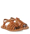 Pom D'api Plagette Strap Leather Sandals In Brown