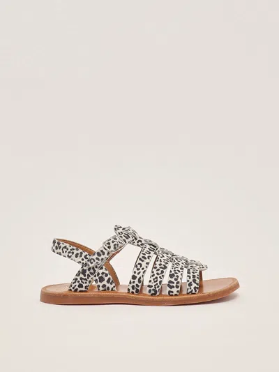 Pom D'api Kids' Plagette Strap Mini Leo Sandal