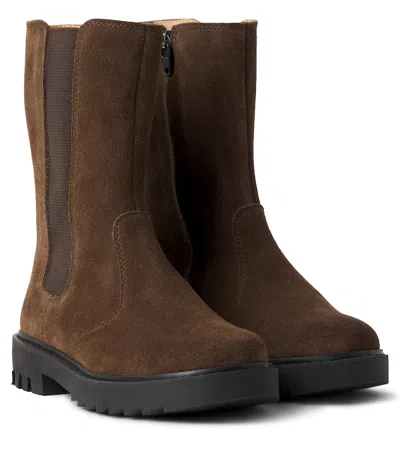 Pom D'api Sid Mid Suede Boots In Brown