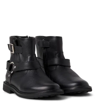 Pom D'api Sister Austin Leather Ankle Boots In Black