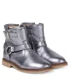 Pom D'api Ankle Boots Sister Austin Aus Leder In Silver