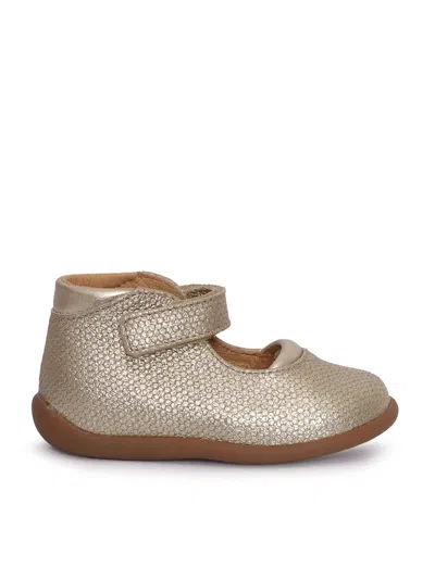 Pom D'api Kids' Stand-up Mary Shoes In Gold