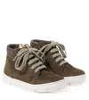 Pom D'api Start Top Suede Sneakers In Brown