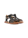 Pom D'api Stud-embellished Leather Sandals In Black