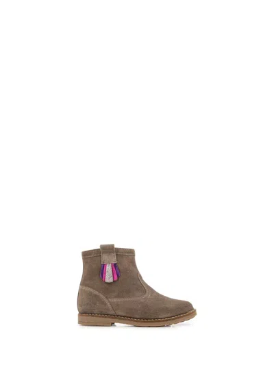 Pom D'api Chic Mini Arty Boots For Girls In Brown