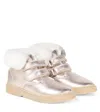 Pom D'api Trix Easy Metallic Leather Ankle Boots In Gold
