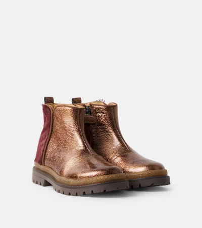 Pom D'api Wall Leather Boots In Metallic