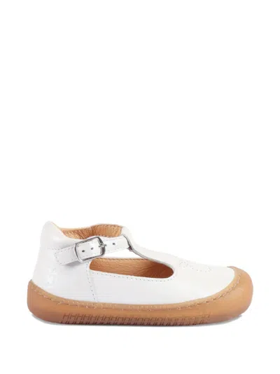 Pom D'api Babies' Yaka Salome Buckled Shoes In White