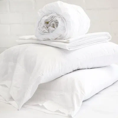 Pom Pom At Home 100% Cotton Percale Sheet Set In White