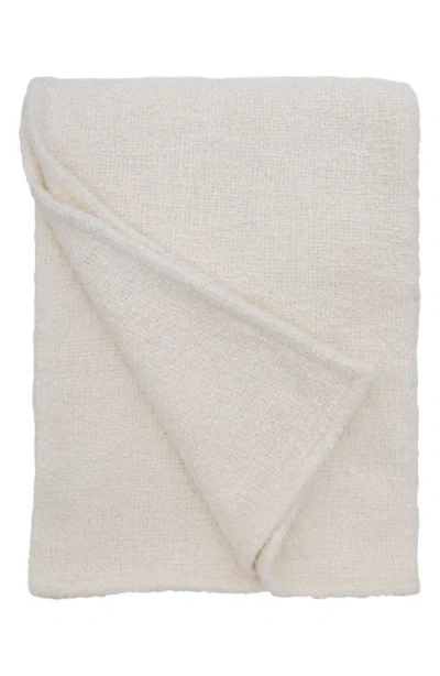 Pom Pom At Home Abby Throw Blanket In Ivory