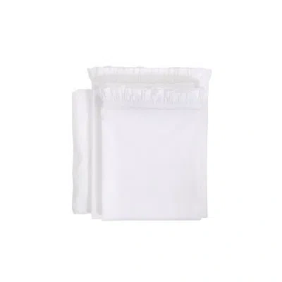 Pom Pom At Home Audrey Ruffle Cotton Percale Sheet Set In White