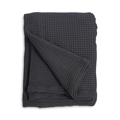 Pom Pom At Home Balboa Waffle Bed Blanket, Twin/twin Xl In Black