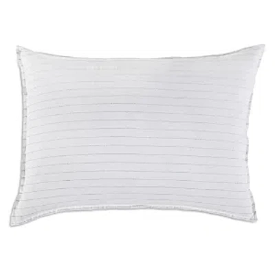 Pom Pom At Home Blake Sham, Standard In White/ocean