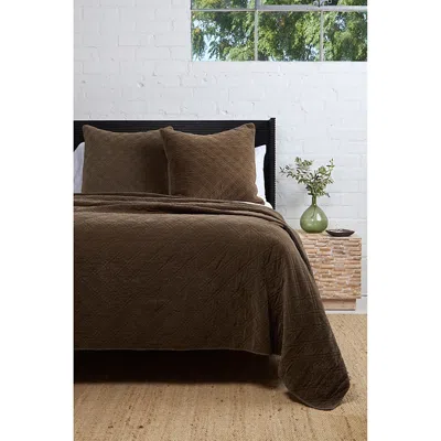 Pom Pom At Home Brussels Velvet Quilted Coverlet, King In Multi