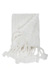 Pom Pom At Home Capistrano Fringed Throw In Winter White