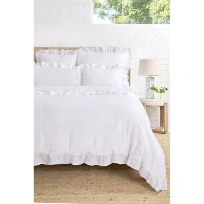 Pom Pom At Home Charlie Linen Lumbar Pillow Cover & Insert In White
