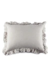 Pom Pom At Home Charlie Big Ruffled Pillow In Flax