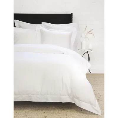 Pom Pom At Home Classico Hemstitch Cotton Sateen Duvet Cover Set, King In White