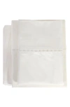 Pom Pom At Home Como Ladder Stitch Cotton Sateen Sheet Set In Ivory
