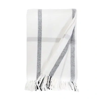 Pom Pom At Home Copenhagen 100% Cotton Blanket In White,gray