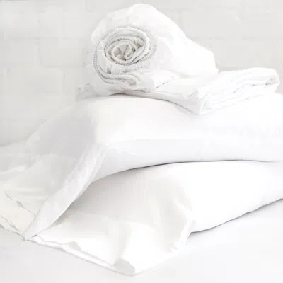 Pom Pom At Home Cotton Sateen Sheet Set, Cal King In White