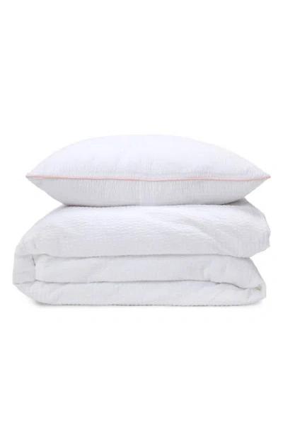 Pom Pom At Home Emily Cotton Seersucker Duvet Cover & Shams Set In White