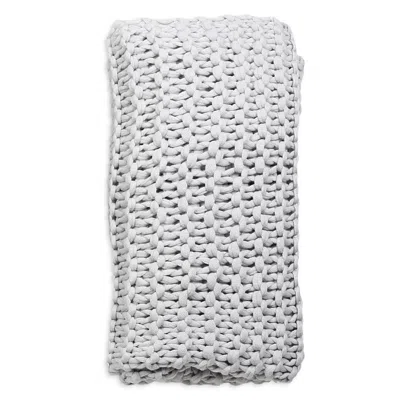 Pom Pom At Home Finn Hand Knit Throw In Silver