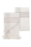Pom Pom At Home Geneva Bed Blanket In Ivory/ Taupe
