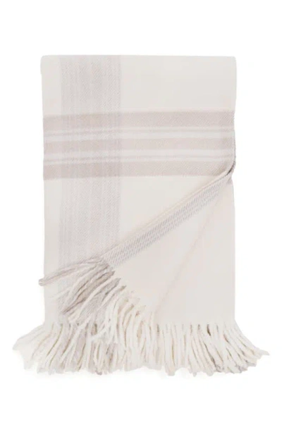 Pom Pom At Home Geneva Throw Blanket In Ivory/taupe