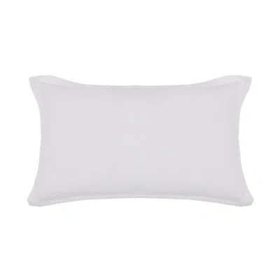 Pom Pom At Home Georgie Rayon From Bamboo Linen 14" X 24" Pillow With Insert In White