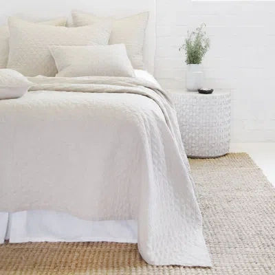 Pom Pom At Home Hampton Linen Coverlet In Flax