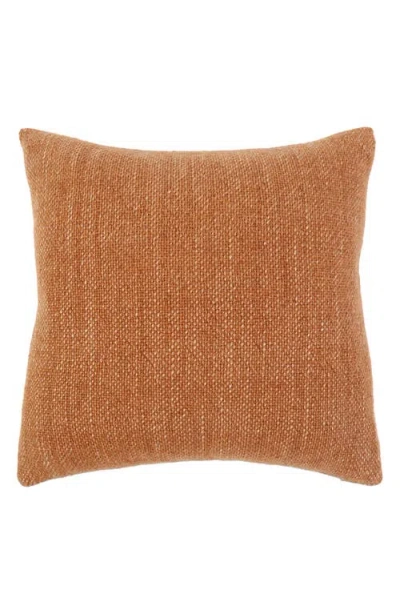 Pom Pom At Home Hendrick Linen & Cotton Accent Pillow In Orange