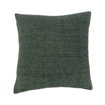 Pom Pom At Home Hendrick Square Linen Pillow Cover & Insert In Moss