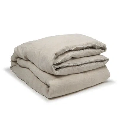 Pom Pom At Home Hunter Handwoven Linen Duvet In Flax