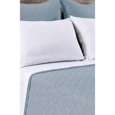 Pom Pom At Home Huntington Coverlet In Dusty Blue