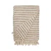 Pom Pom At Home Jojo Handwoven Cotton Oversized Throw Blanket In Ivory / Walnut
