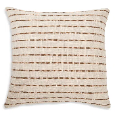 Pom Pom At Home Jojo Handwoven Pillow With Insert In Ivory / Walnut