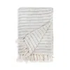 Pom Pom At Home Jojo Handwoven Oversize Throw Blanket In Ivory/ Blue Grey