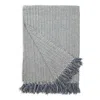 Pom Pom At Home Julian Handwoven Cotton Oversized Throw Blanket In Blue Grey