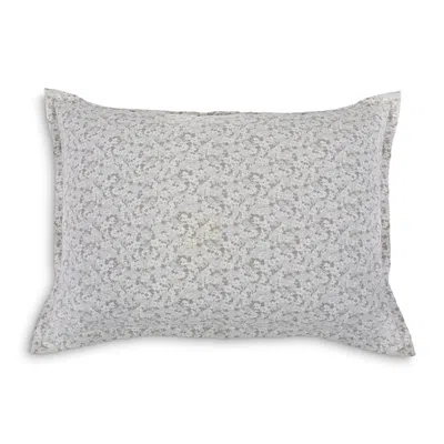 Pom Pom At Home June Floral Reversible Standard Sham In Gray