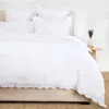 Pom Pom At Home Kelly Linen Duvet Cover In White/flax
