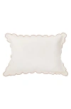 Pom Pom At Home Kelly Linen Sham In Cream/terra Cotta