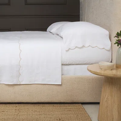Pom Pom At Home Kelly Linen Sheet Set, California King In White
